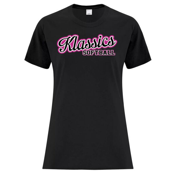 LADIES ATC™ COTTON TEE W/ Pink Logo Thumbnail